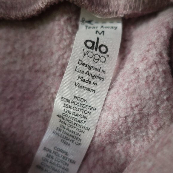 Womens Alo Yoga Mauve Pink Rolled Mock Neck Pullover Sweatshirt Top M * - Picture 6 of 8